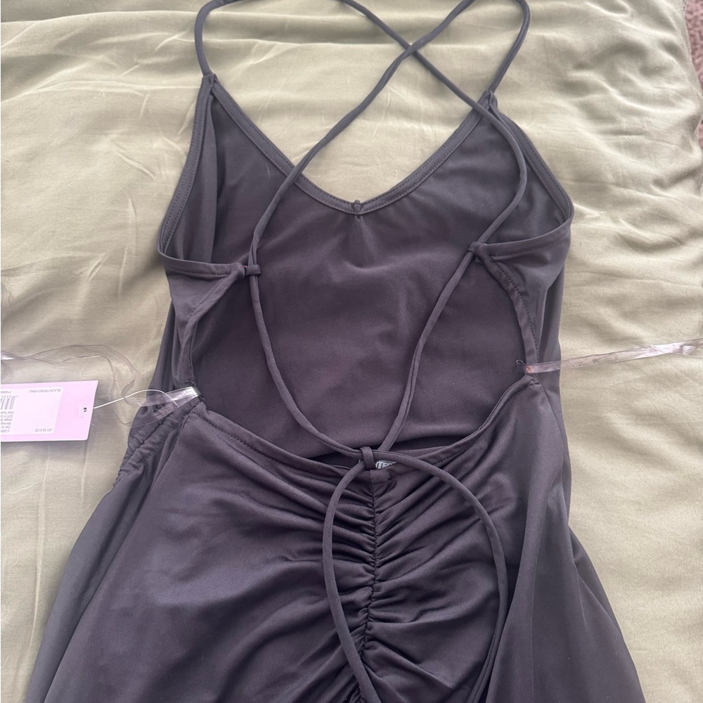 Black Strappy V-Neck Maxi Dress - Picture 3 of 7